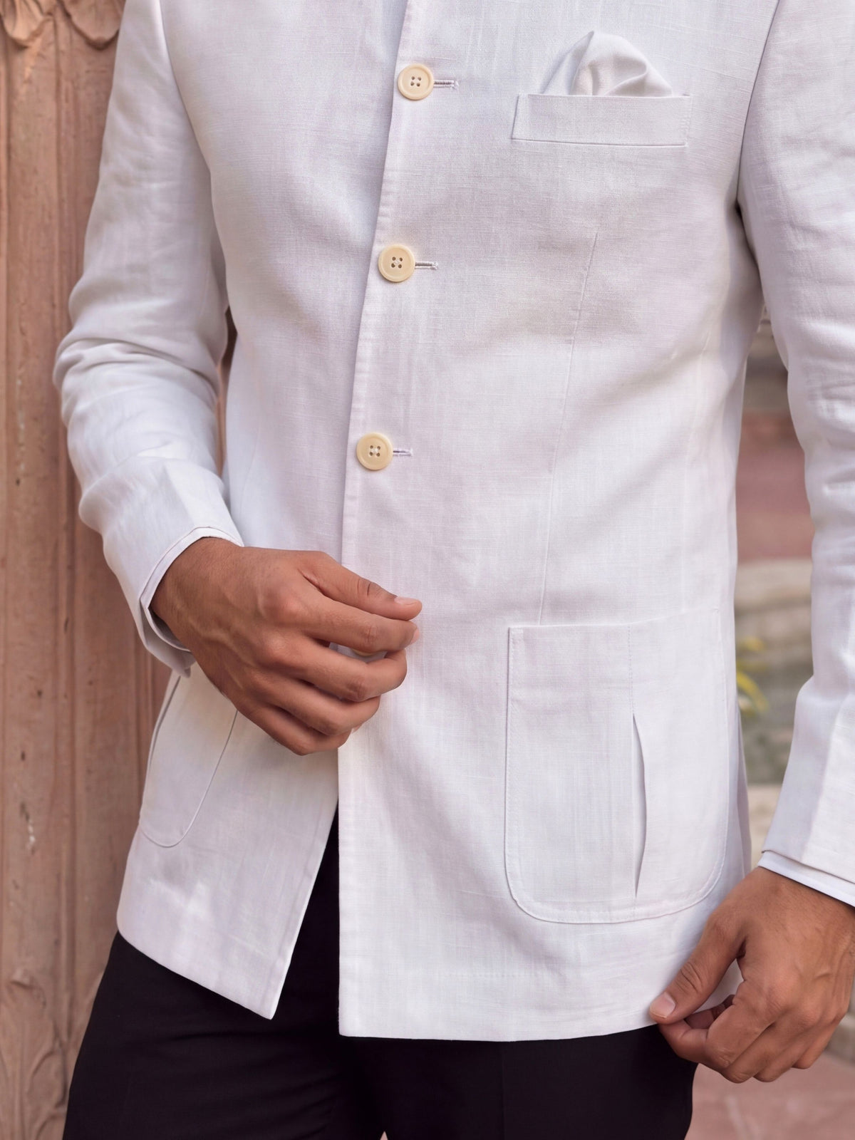 Linen Jodhpuri Bandhgala