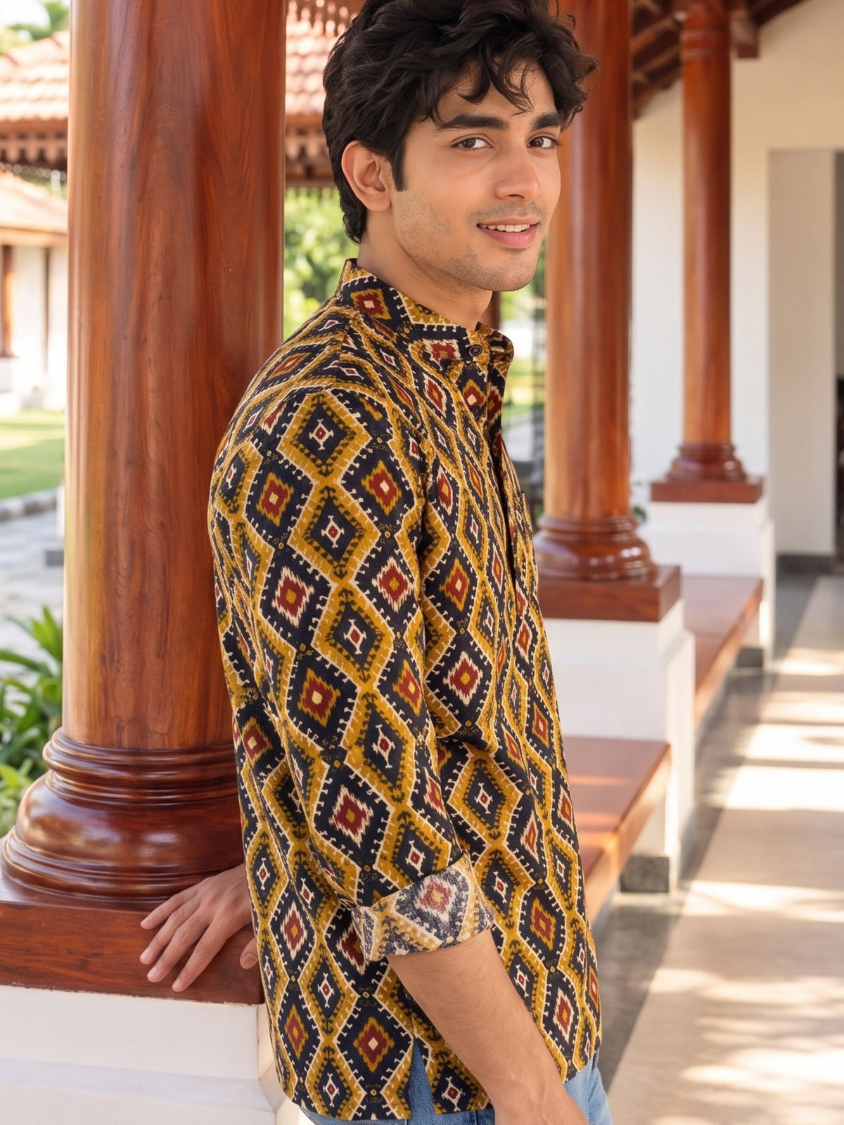 Desert Mosaic – Printed Cotton Short Kurta
