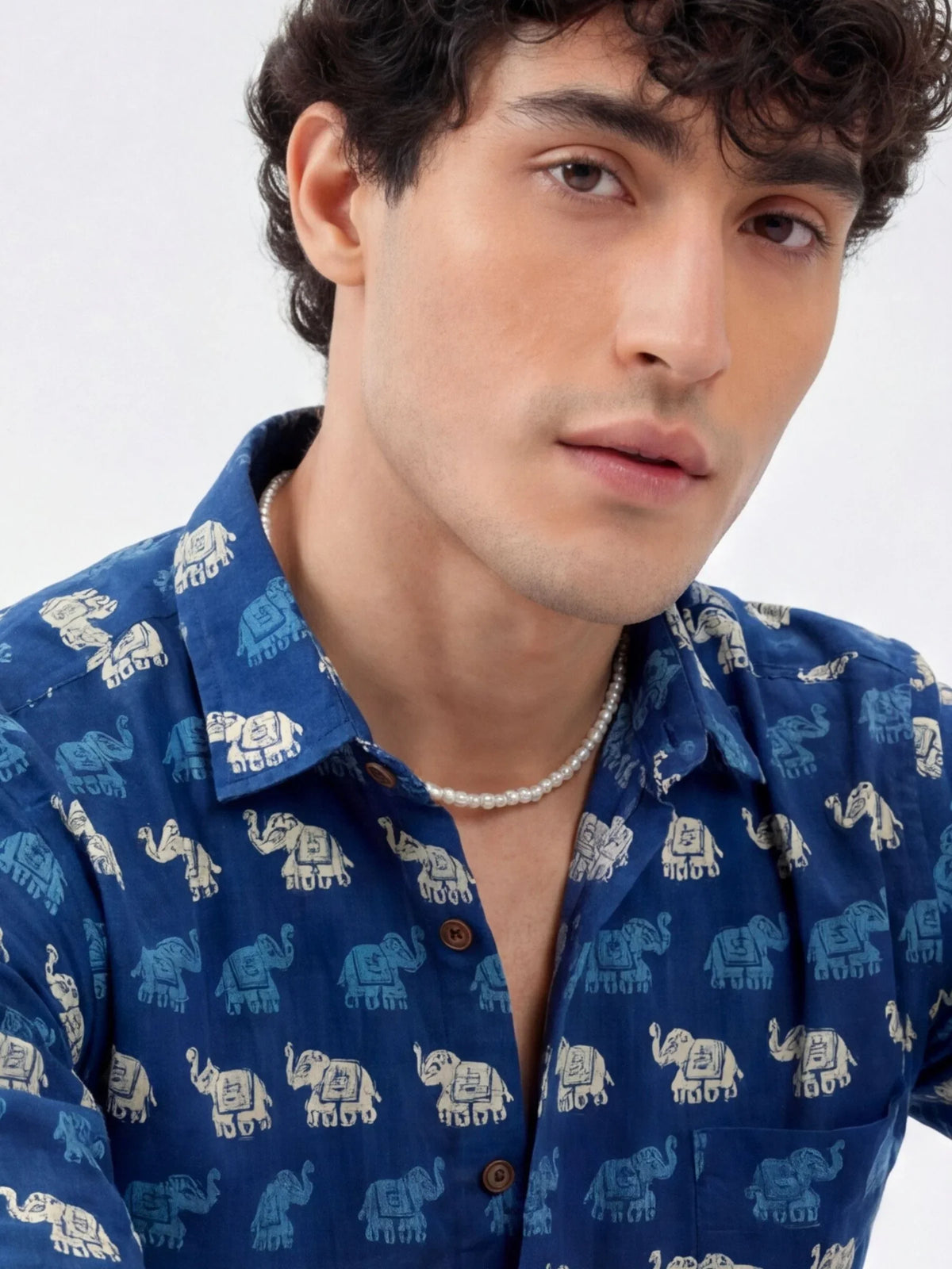 Navy Charm – Handcrafted Full Sleeve Cotton Shirt