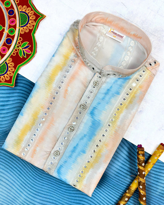 Shimmering Mirror Work Kurta