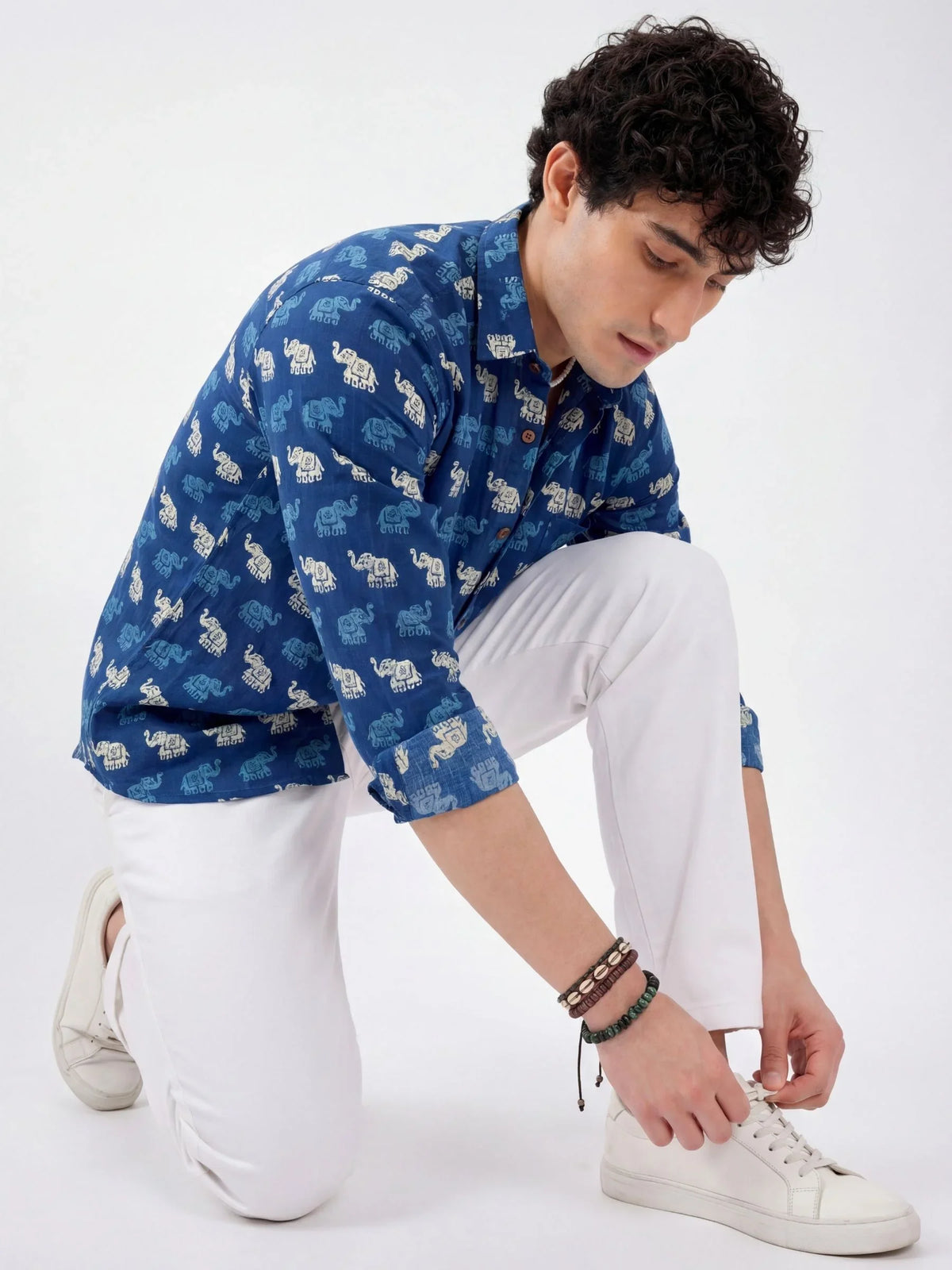 Navy Charm – Handcrafted Full Sleeve Cotton Shirt
