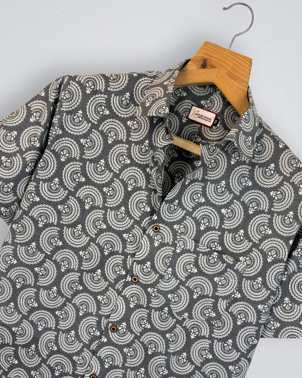 Whimsical Waves – Printed Cotton Half Sleeve