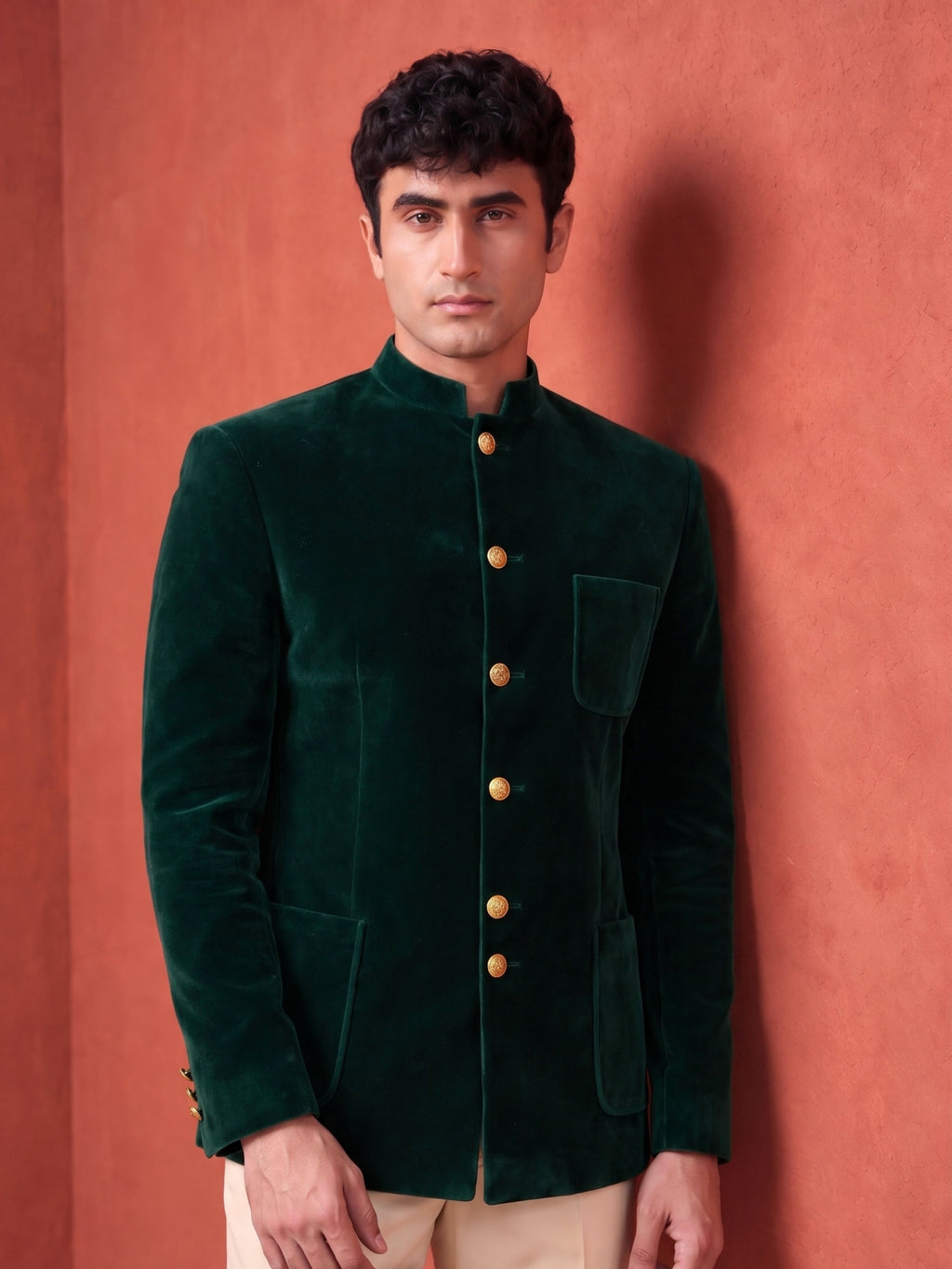 The Ultimate Royal Velvet Jodhpuri – Forest Green