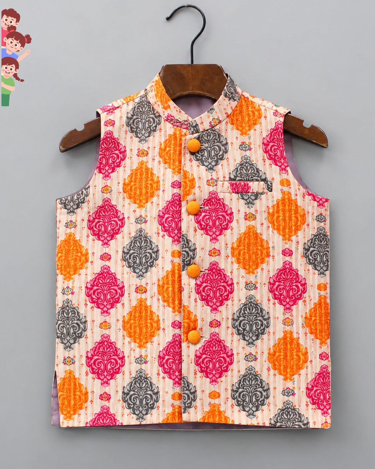 Vibrant Kid's Nehru Jacket