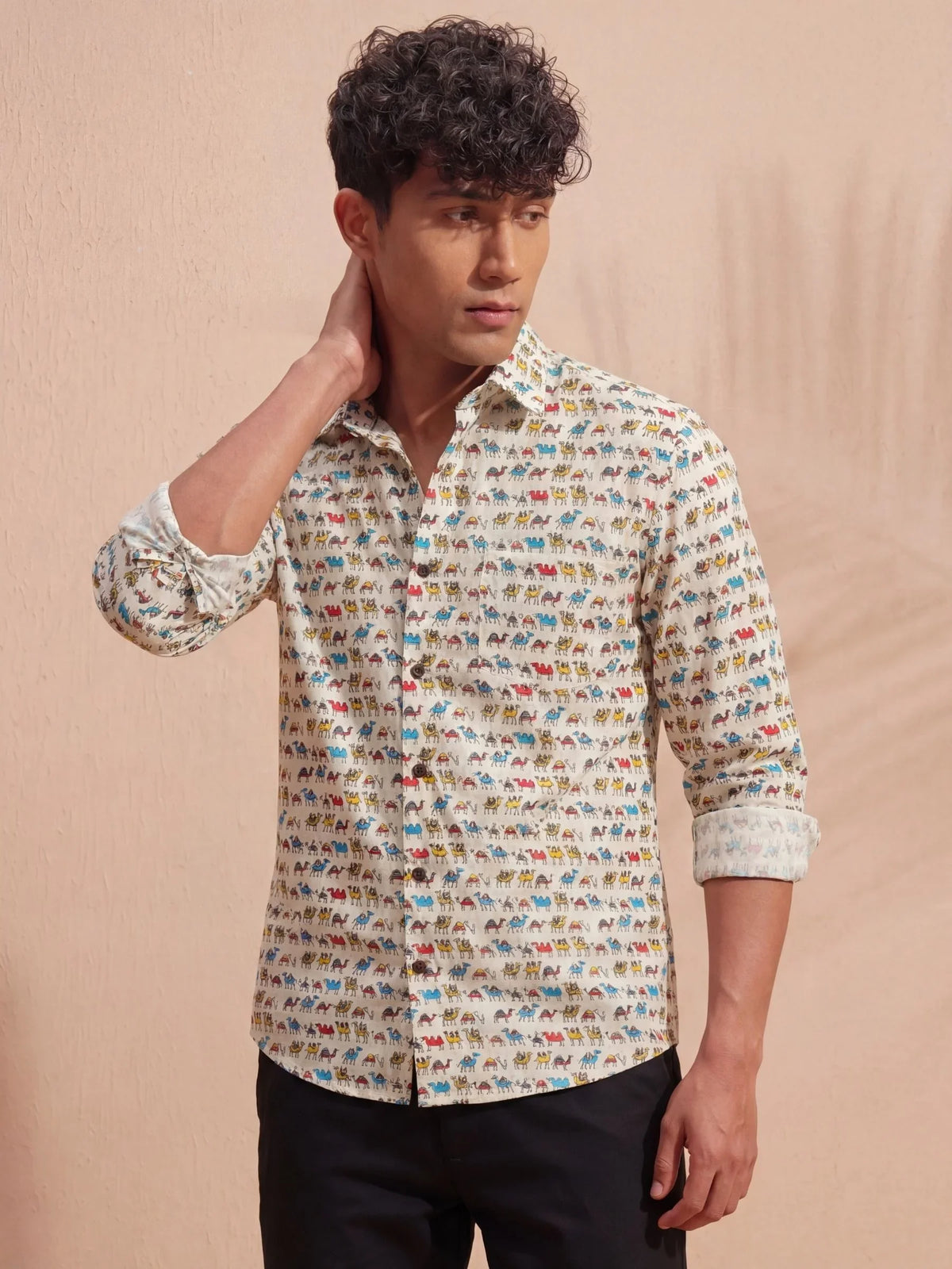 Desert Dance – Cotton Full Sleeve Shirt in Vibrant Colors