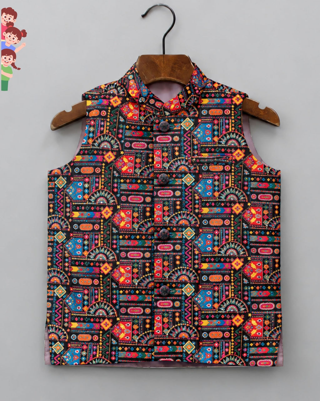 Vibrant Kid's Nehru Jacket