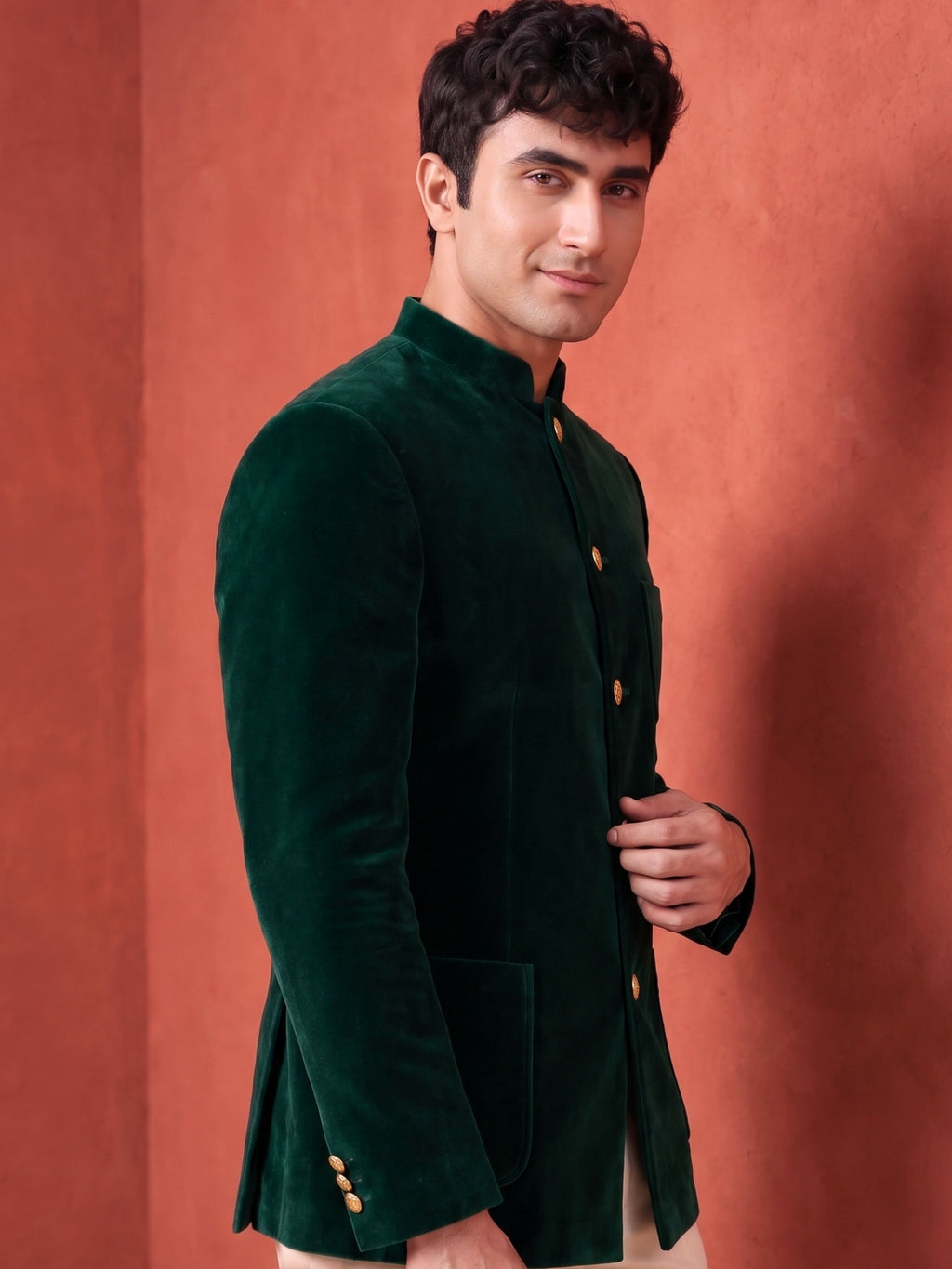 The Ultimate Royal Velvet Jodhpuri – Forest Green