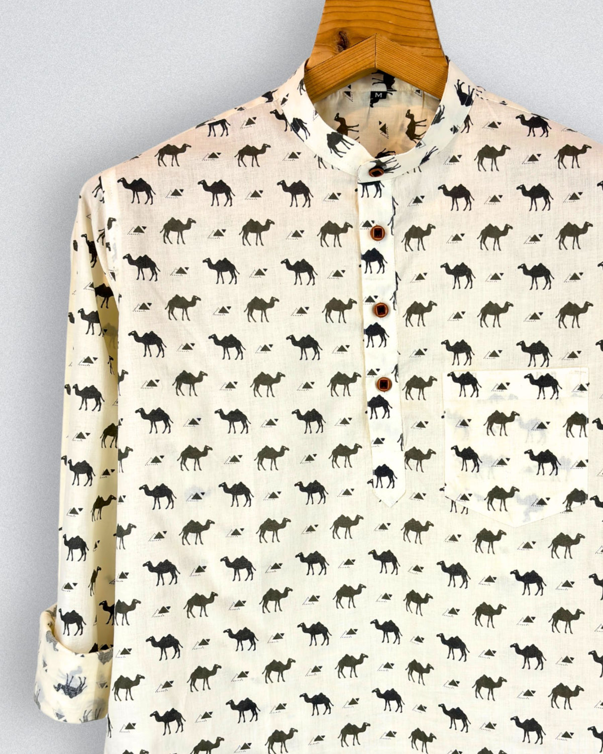 Desert Mirage – Printed Cotton Short Kurta