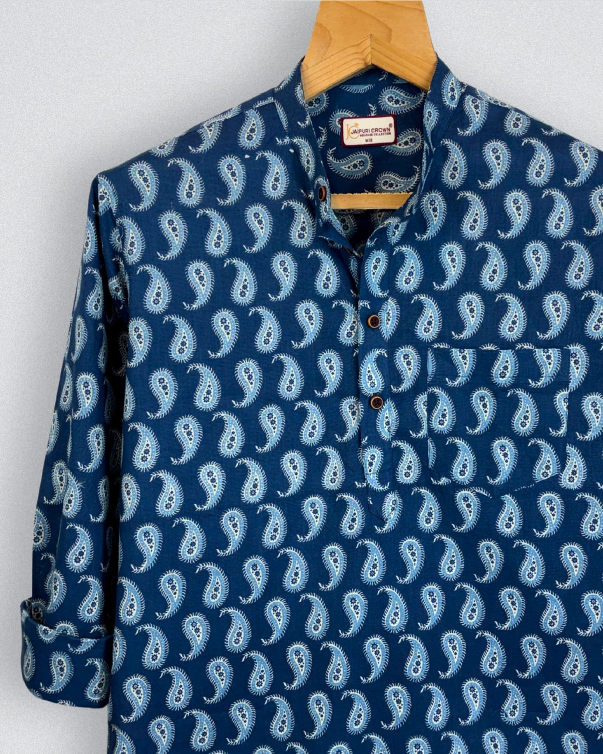 Paisley Charm – Printed Cotton Short Kurta