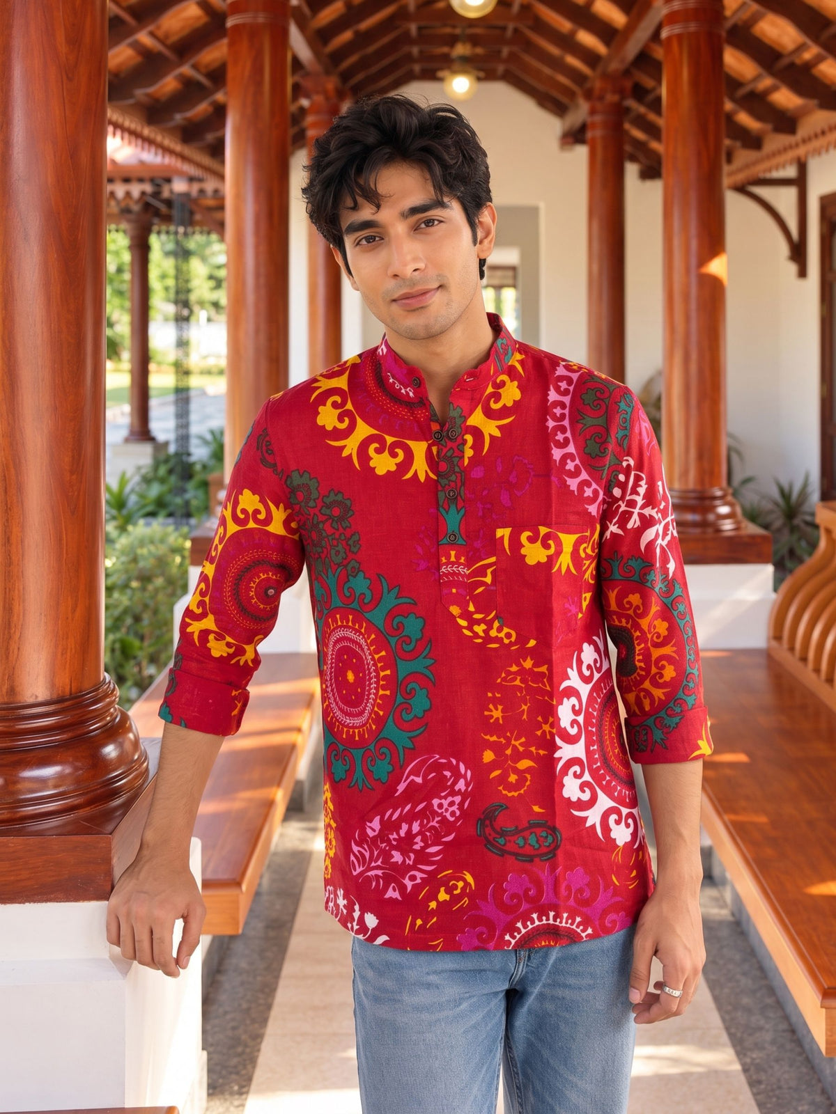 Rajasthan Vibes – Printed Cotton Short Kurta