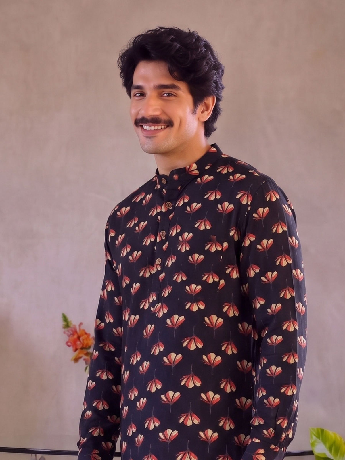 Butterfly Bliss – Printed Cotton Short Kurta