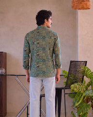 Heritage Vibes – Printed Cotton Short Kurta