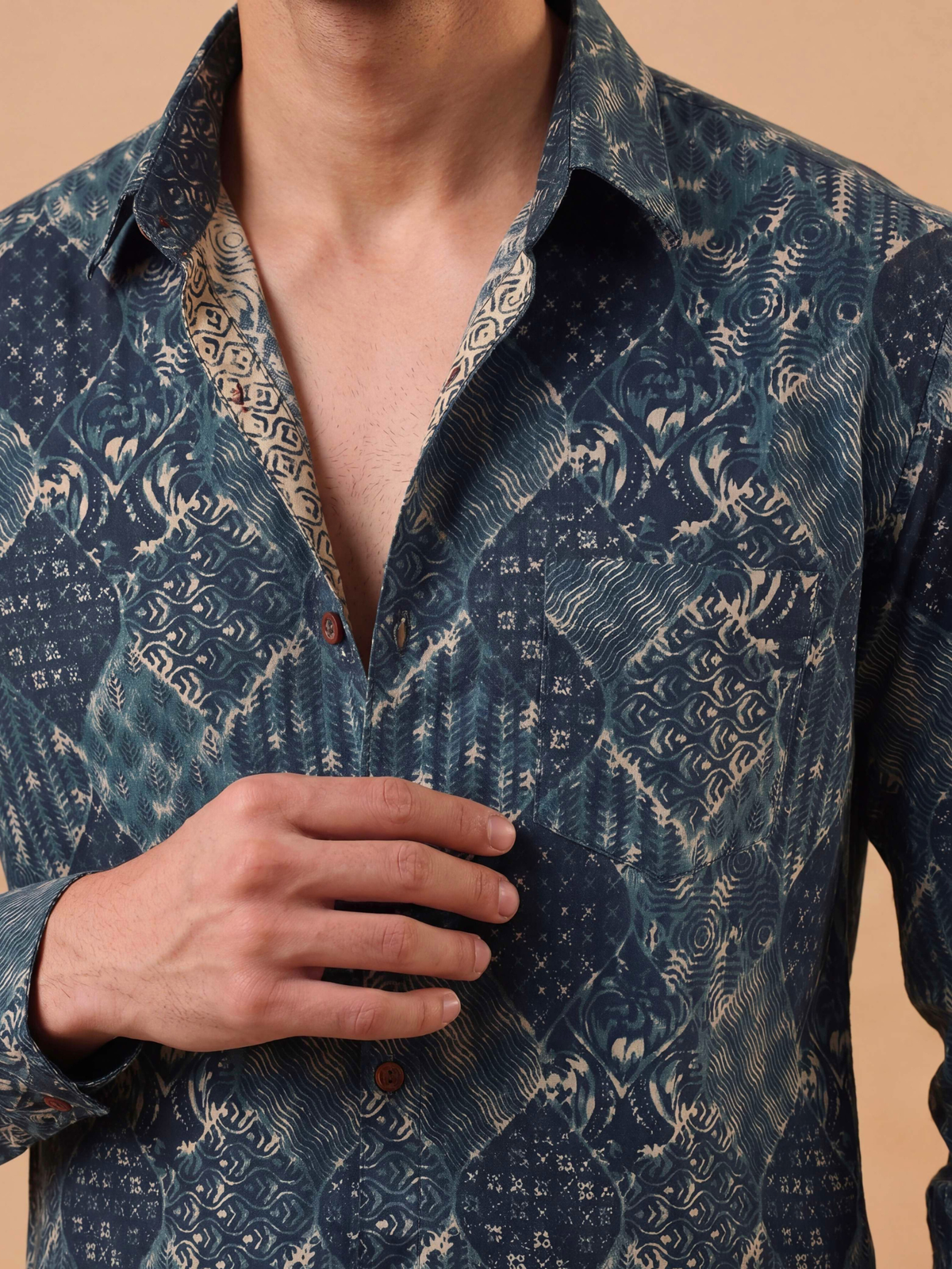 Desert Dream – Men's Printed Cotton Full Sleeve Shirt