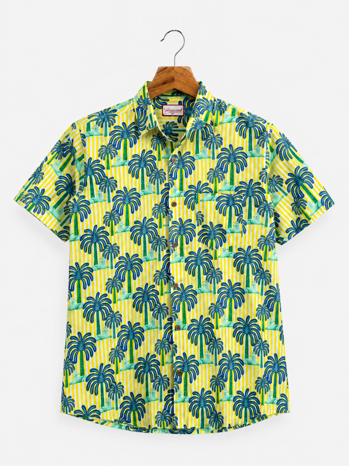 Vibrant Stripes – Plus Size Half Sleeve Cotton Shirt