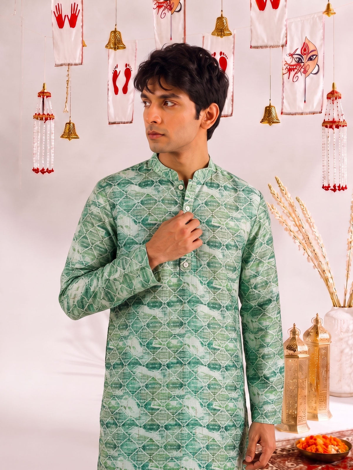 Celestial Golden Work Kurta