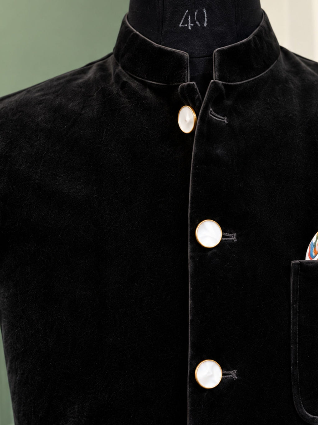 Elegant Velvet Nheru Jacket