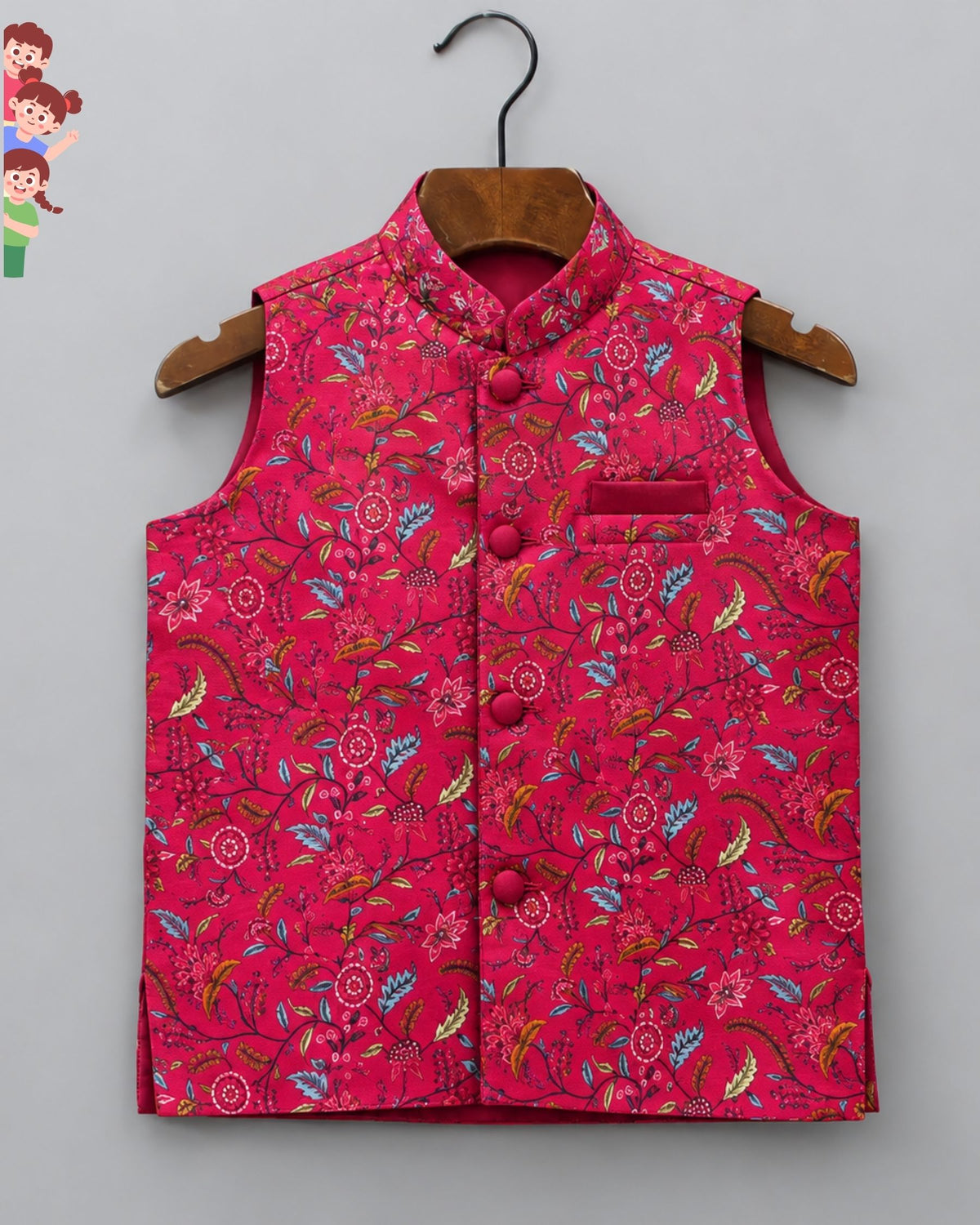 Vibrant Kid's Nehru Jacket