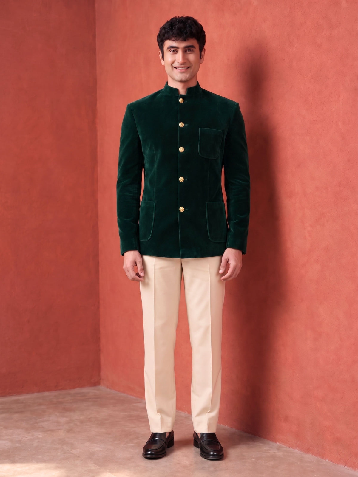 The Ultimate Royal Velvet Jodhpuri – Forest Green
