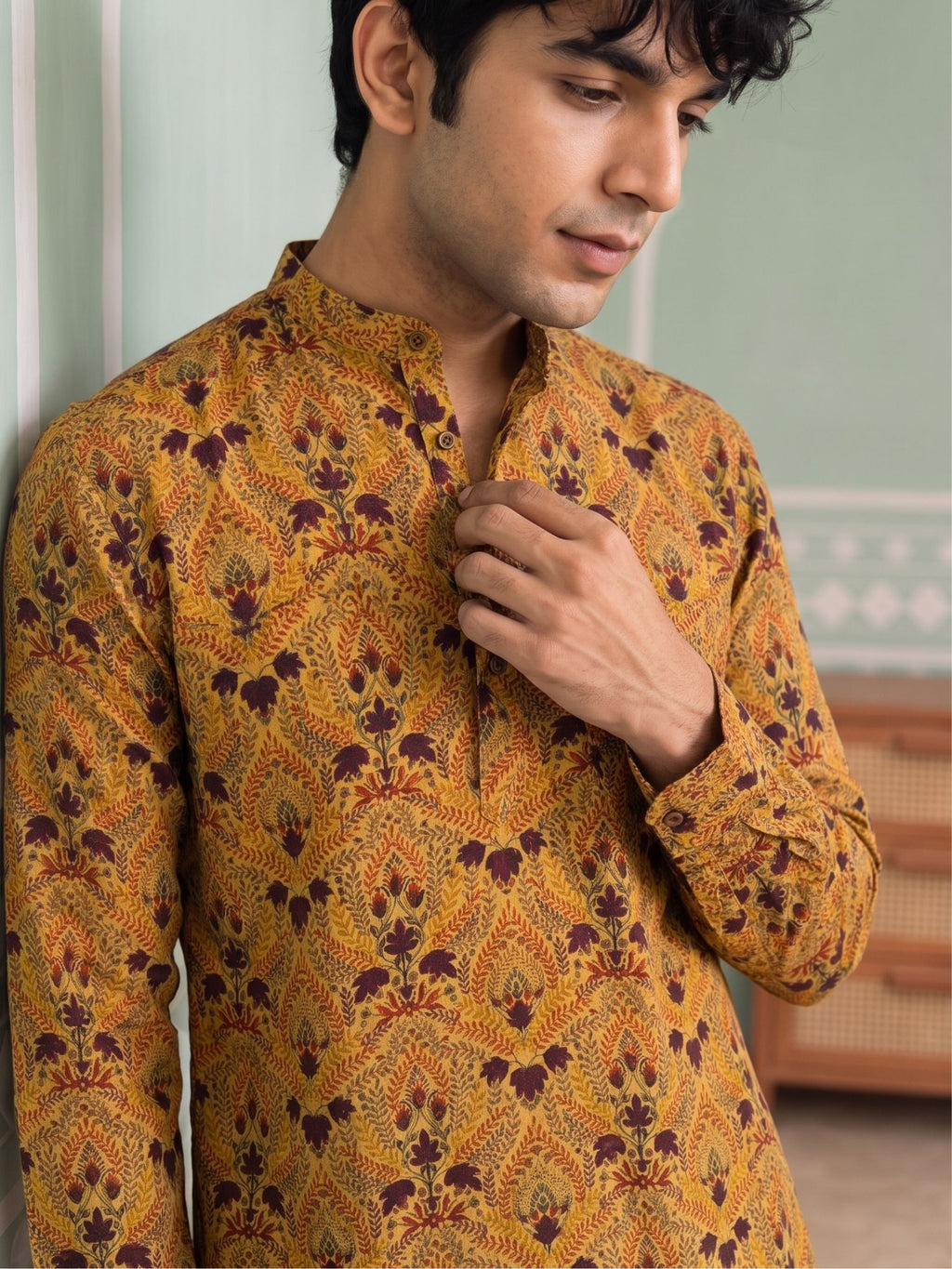 Desert Blooms – Printed Cotton Short Kurta