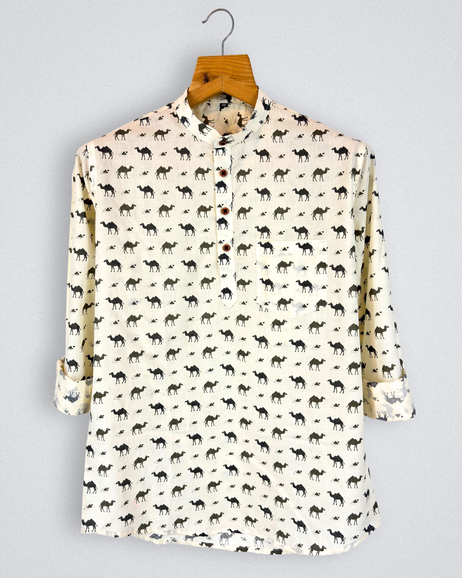 Desert Mirage – Printed Cotton Short Kurta