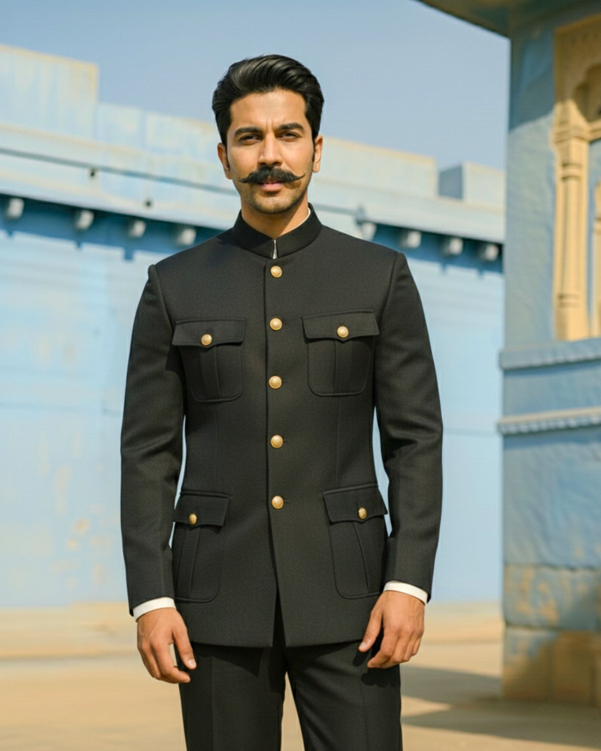 Jodhpuri Bandhgala- Black
