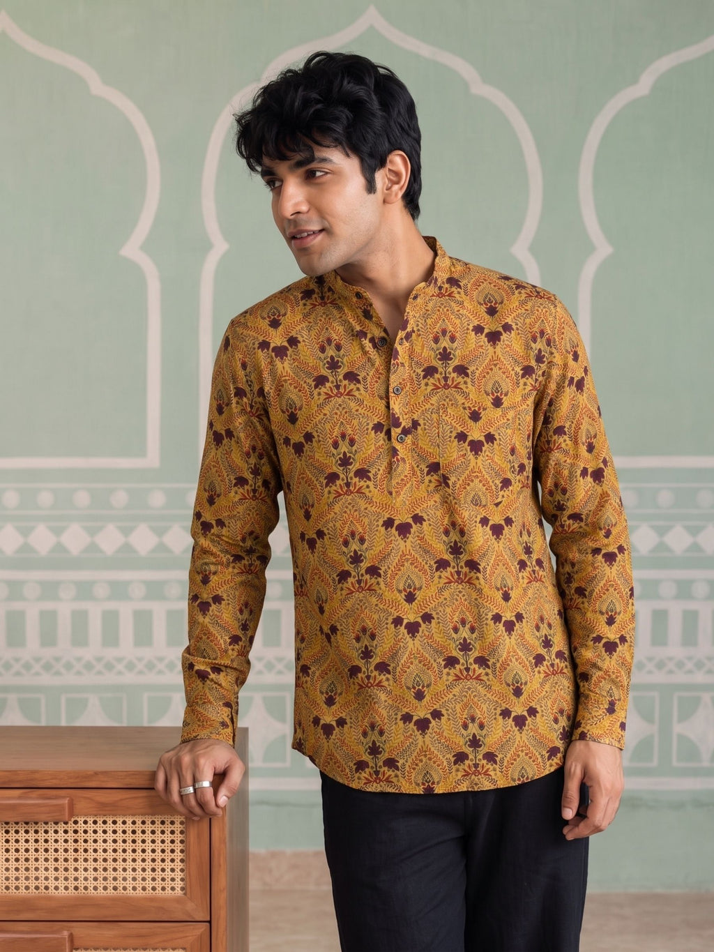 Desert Blooms – Printed Cotton Short Kurta