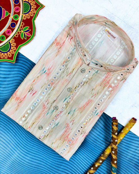 Luxurious Mirror Work Kurta