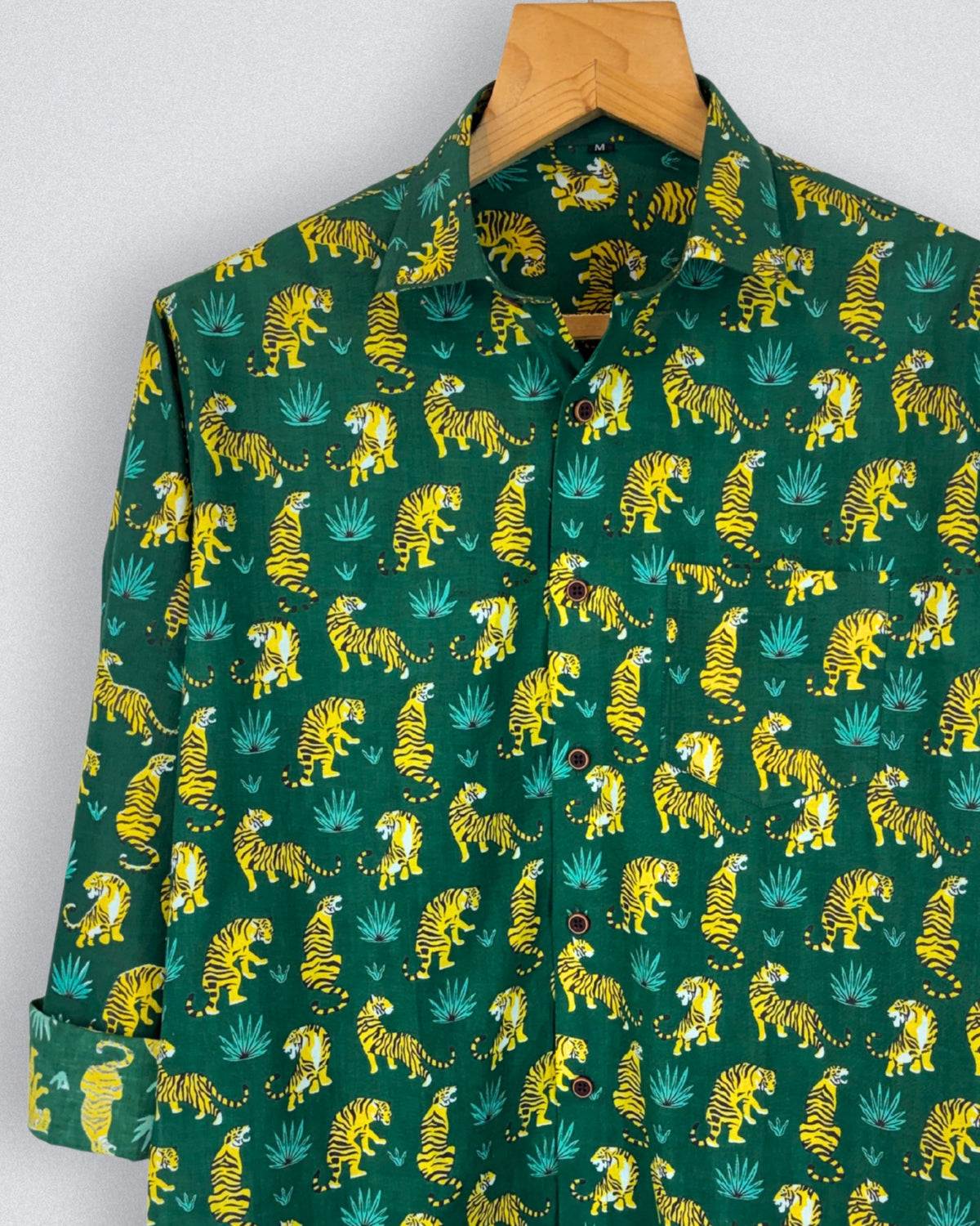 Jungle Vibes – Full Sleeve Cotton Shirt with Tiger Print