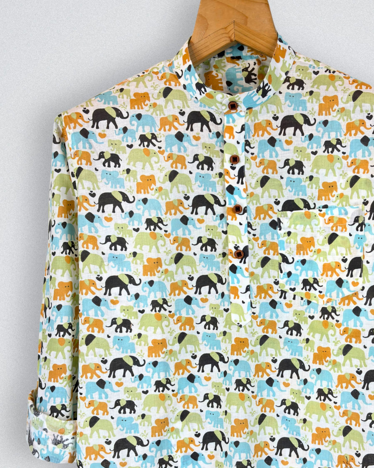 Animal Kingdom – Printed Cotton Short Kurta