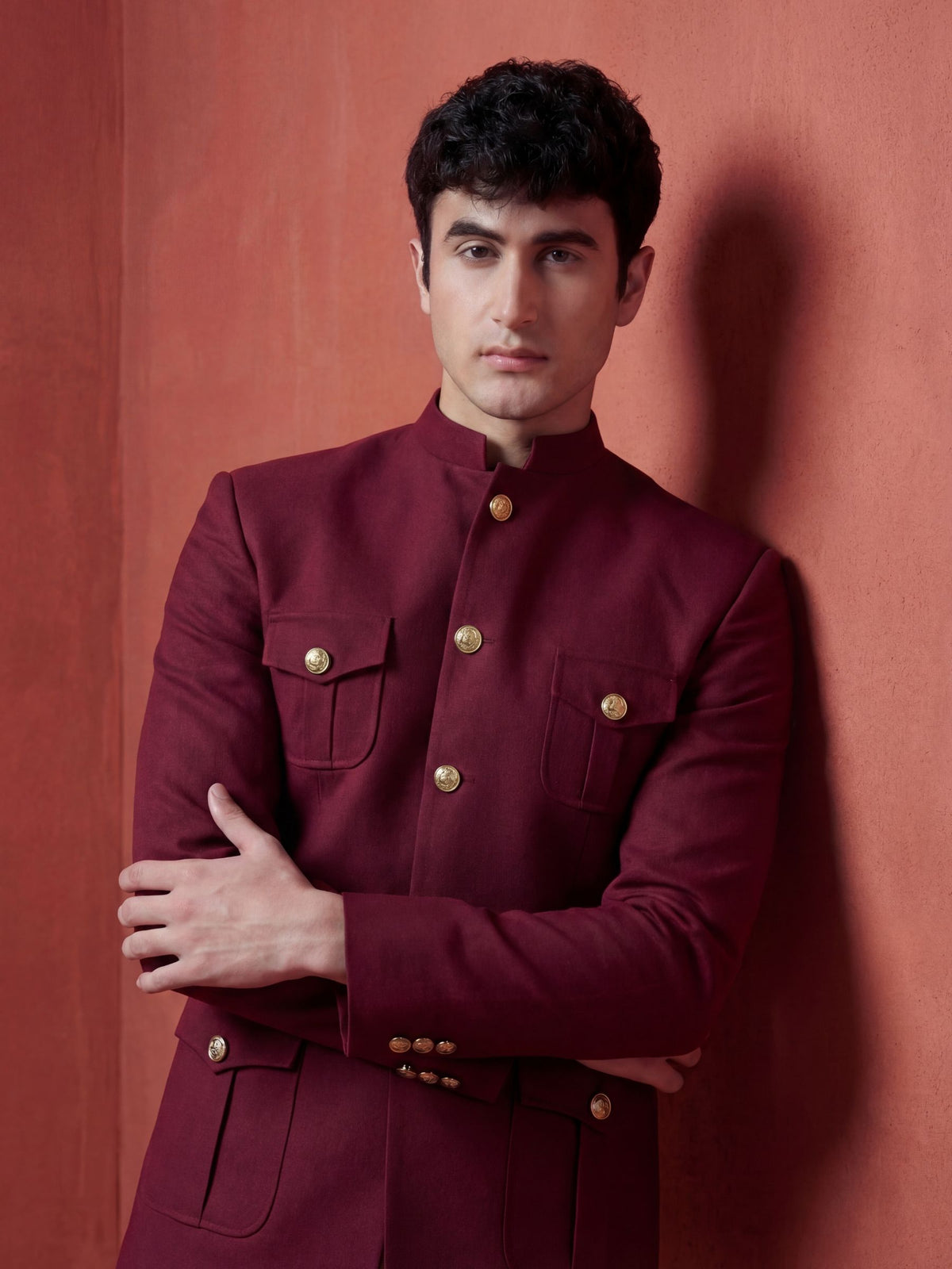 Jodhpuri Bandhgala- maroon