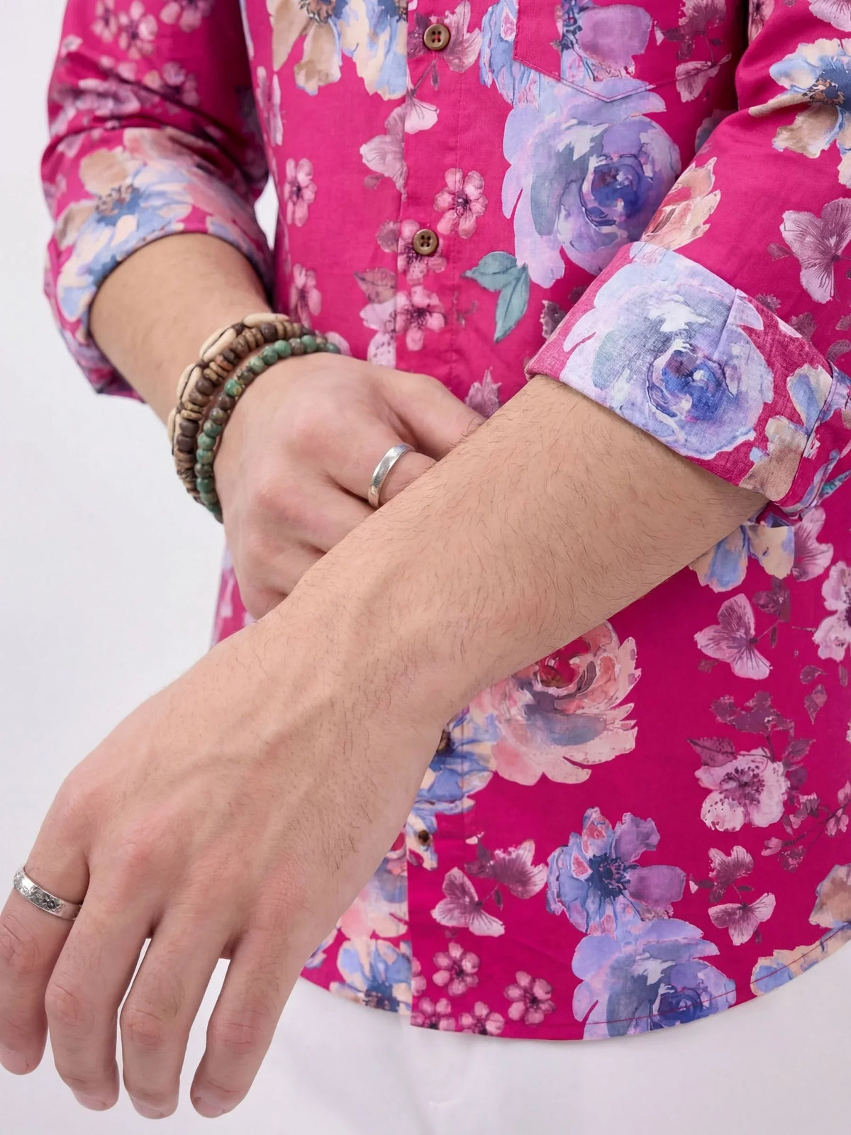 Rose Ember – Full Sleeve Printed Shirt