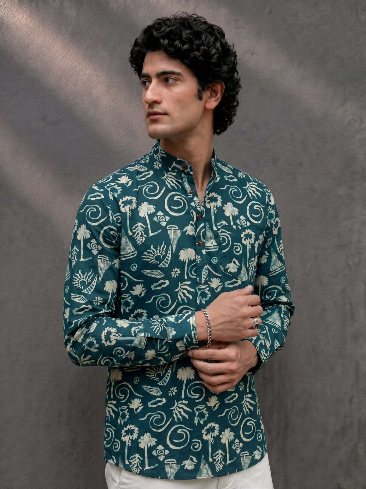 Comfort Meets Style – Plus Size Printed Cotton Kurta