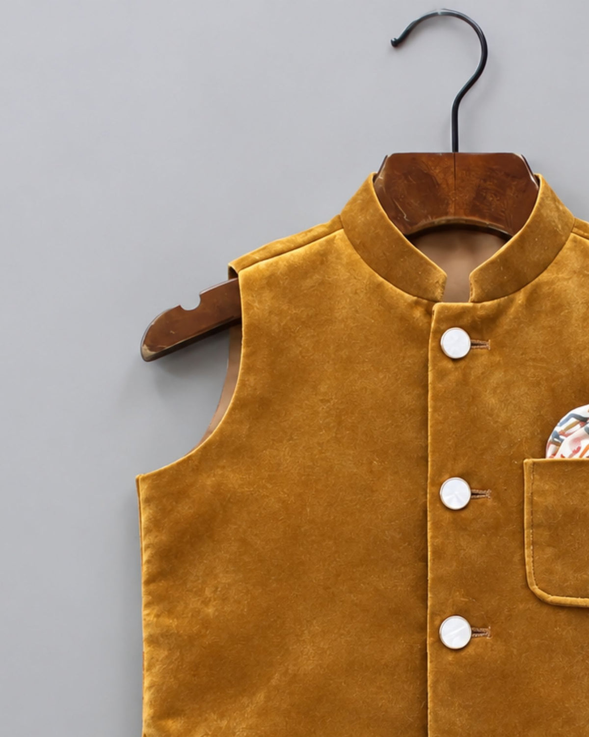 Chic Kid's Nehru Jacket in Velvet