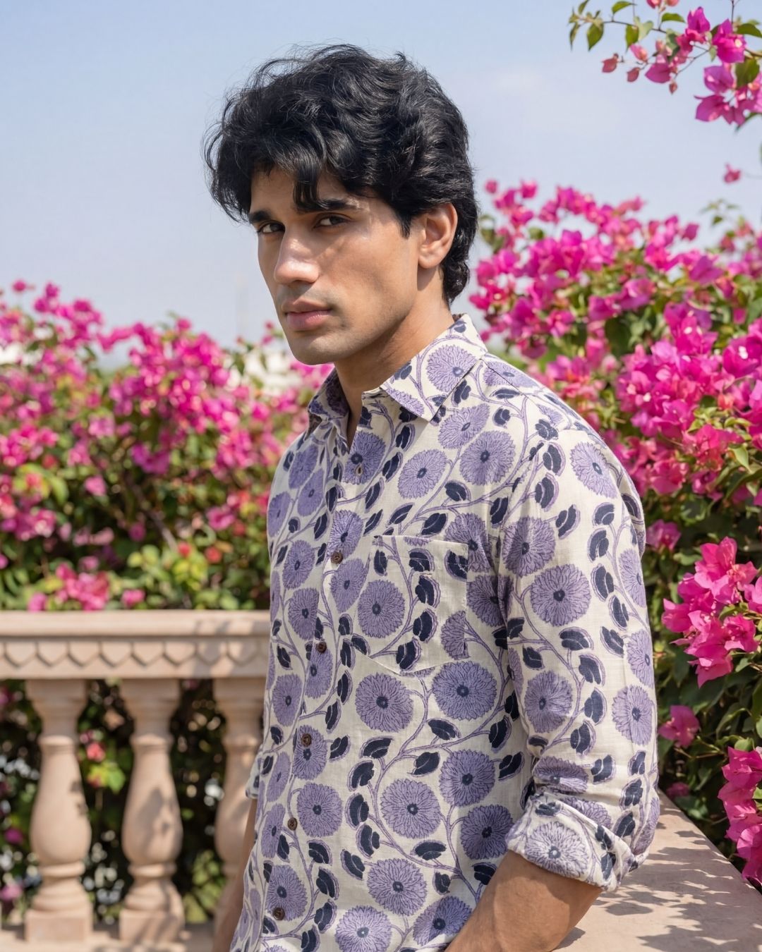 Floral Fusion – Men’s Full Sleeve Cotton Shirt