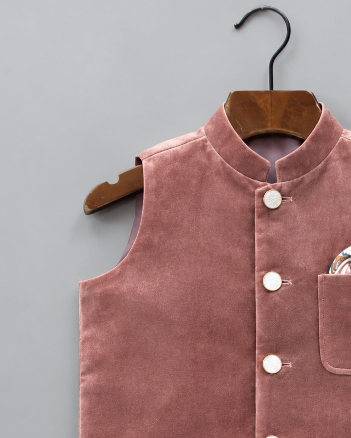 Stylish Kid's Nehru Jacket in Velvet