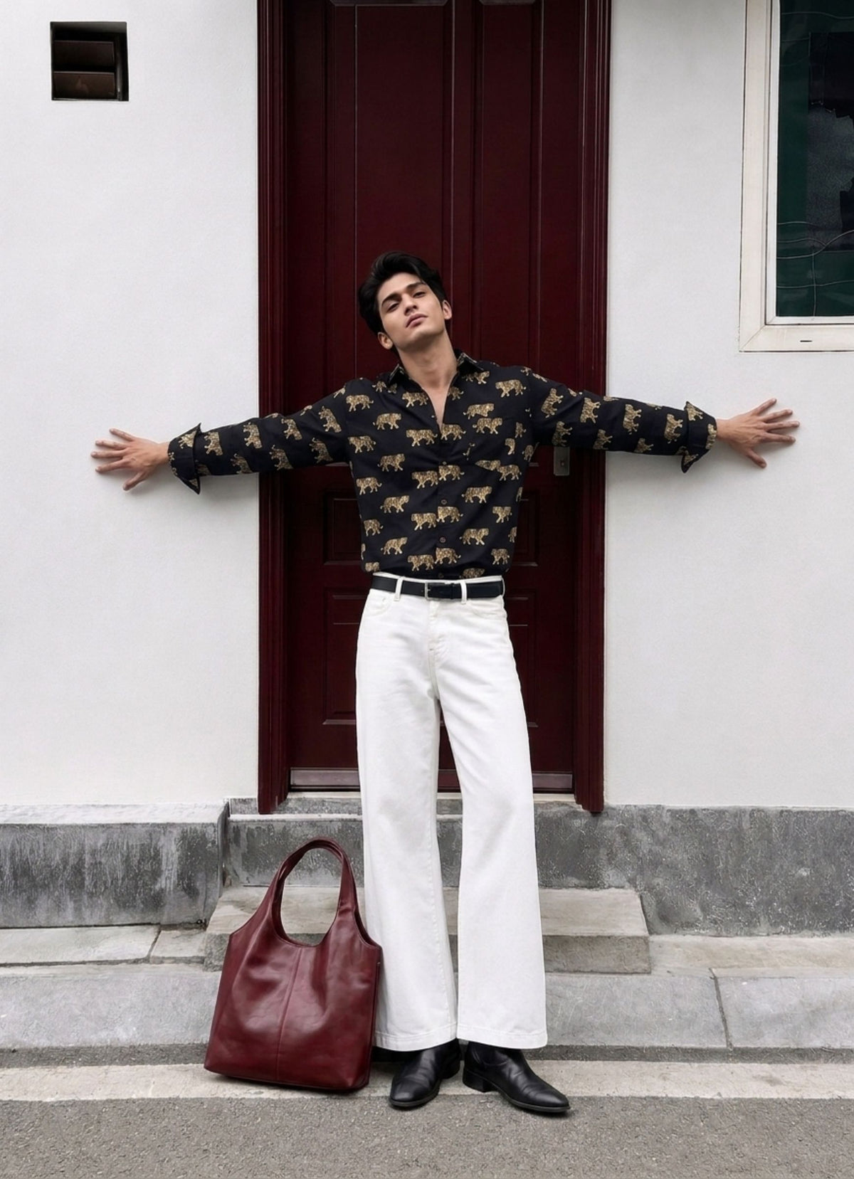 Tiger Roar – Printed Cotton Full Sleeve Shirt