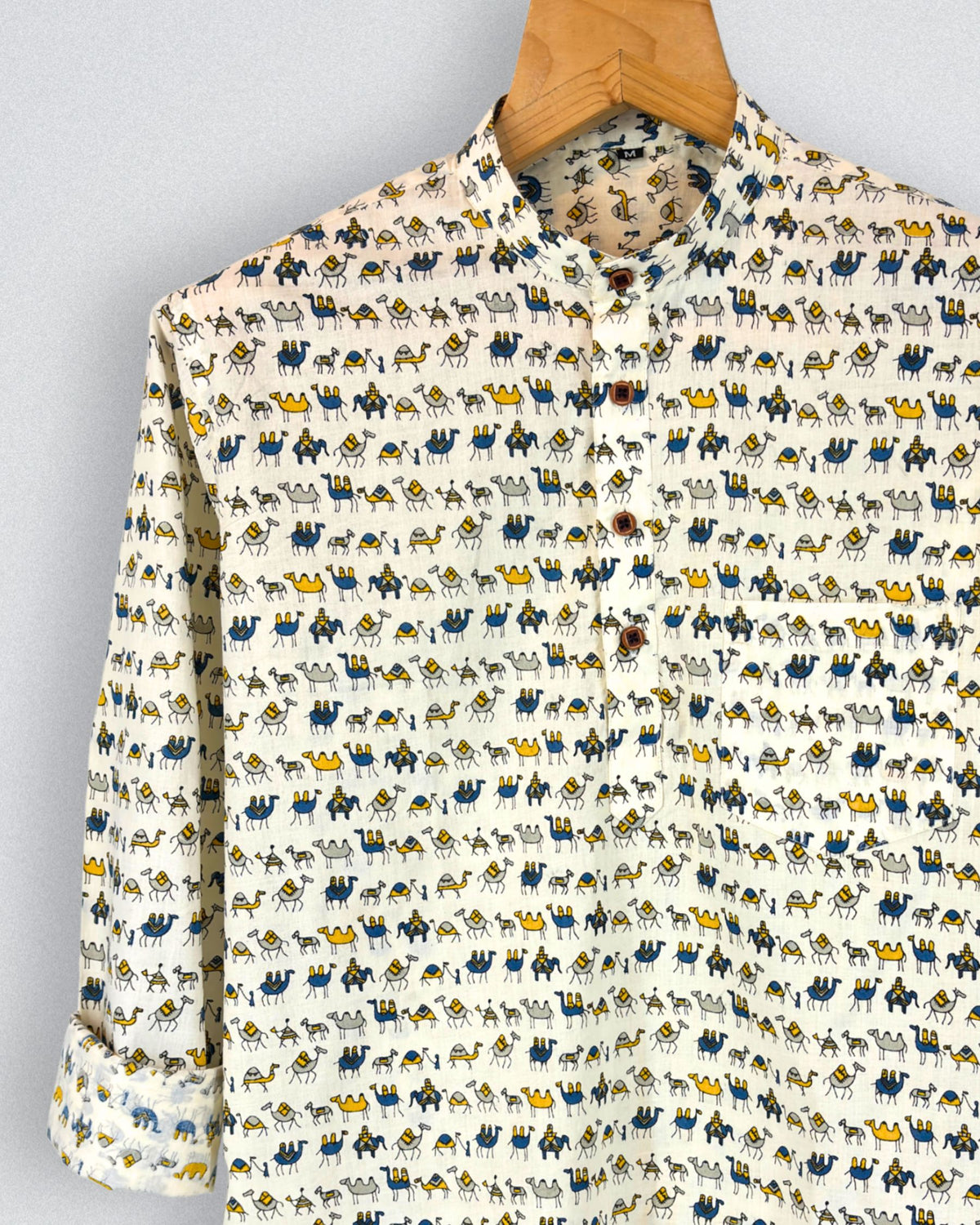 Camel Caravan – Printed Cotton Short Kurta