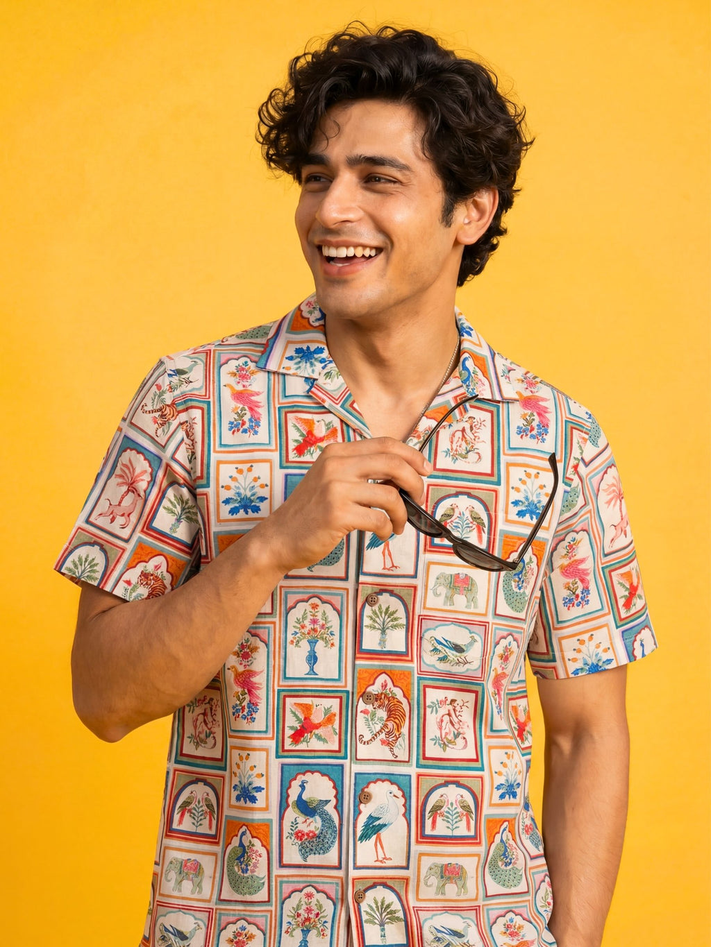 Charm Drip — Digital Printed Cotton Cambric Shirt for Men | Jaipuri Crown