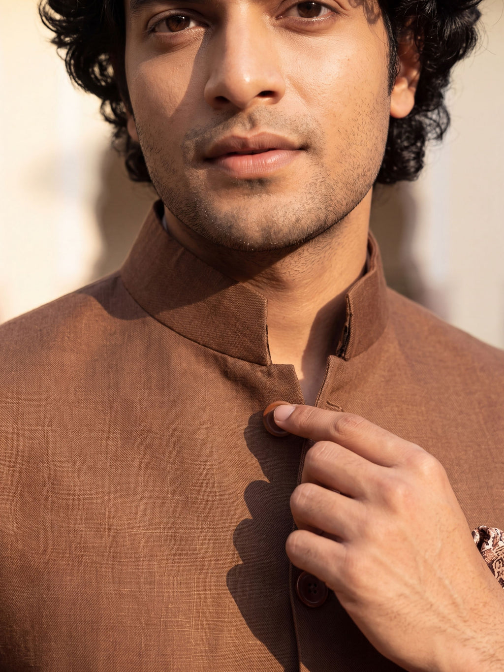 Linen Jodhpuri Bandhgala