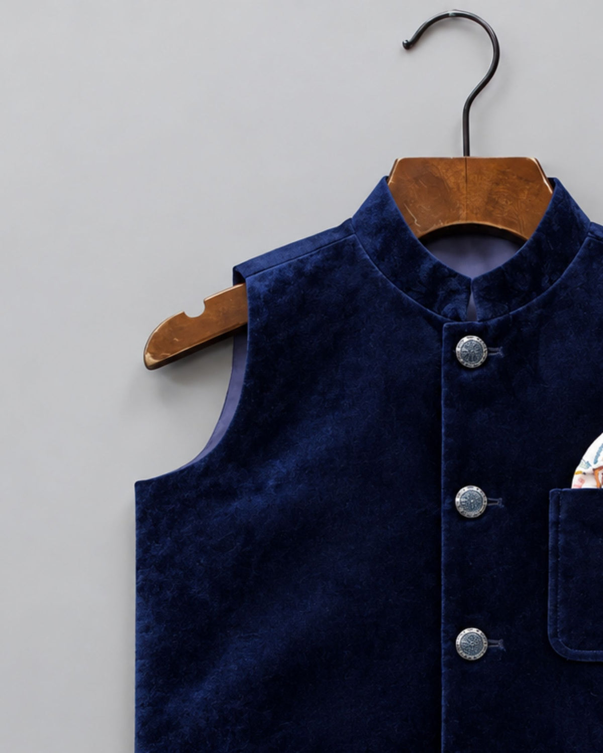 Stylish Kid's Nehru Jacket in Velvet