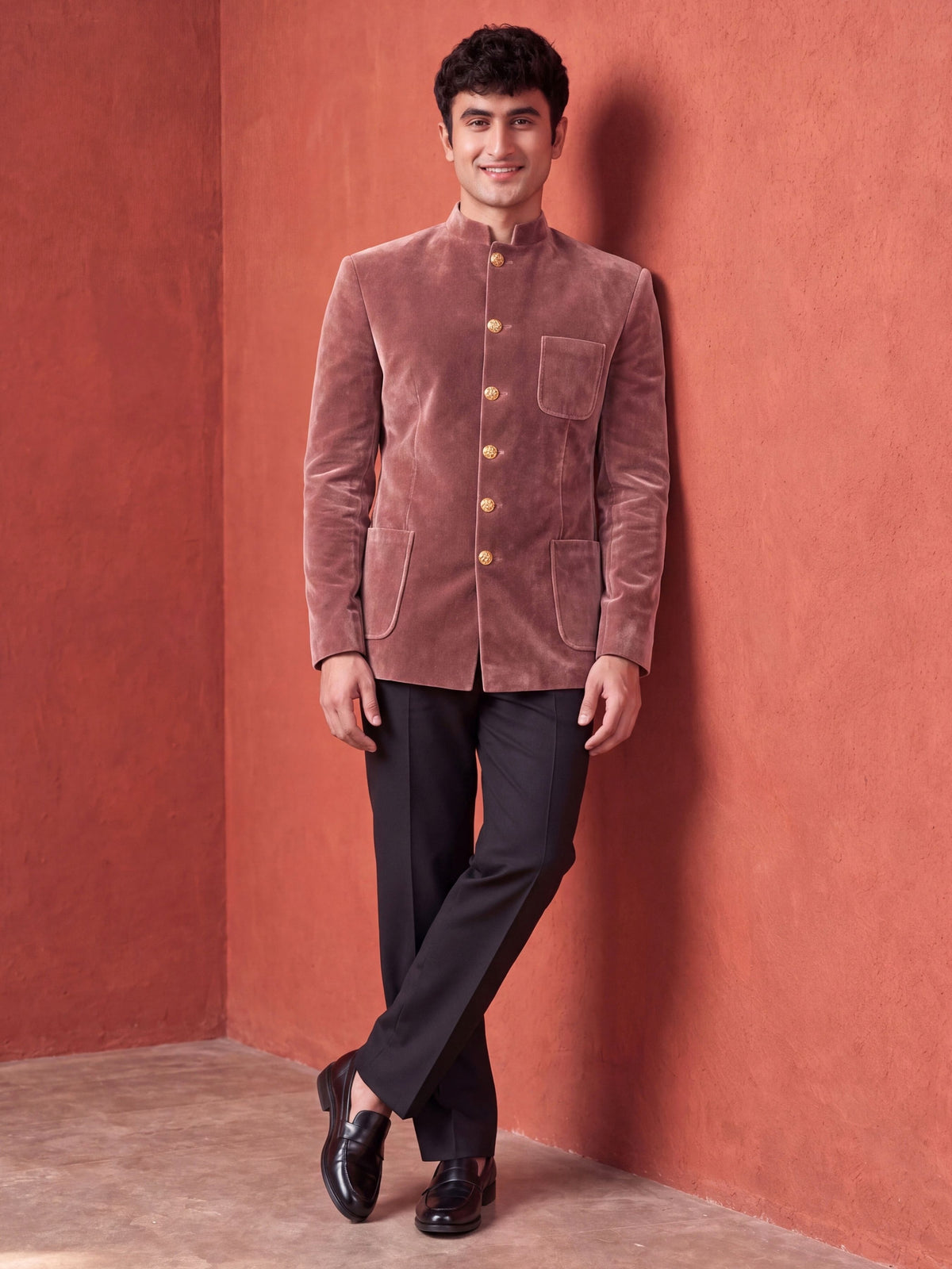 The Ultimate Royal Velvet Jodhpuri – Rosewood
