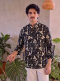 Leafy Elegance – Printed Cotton Short Kurta