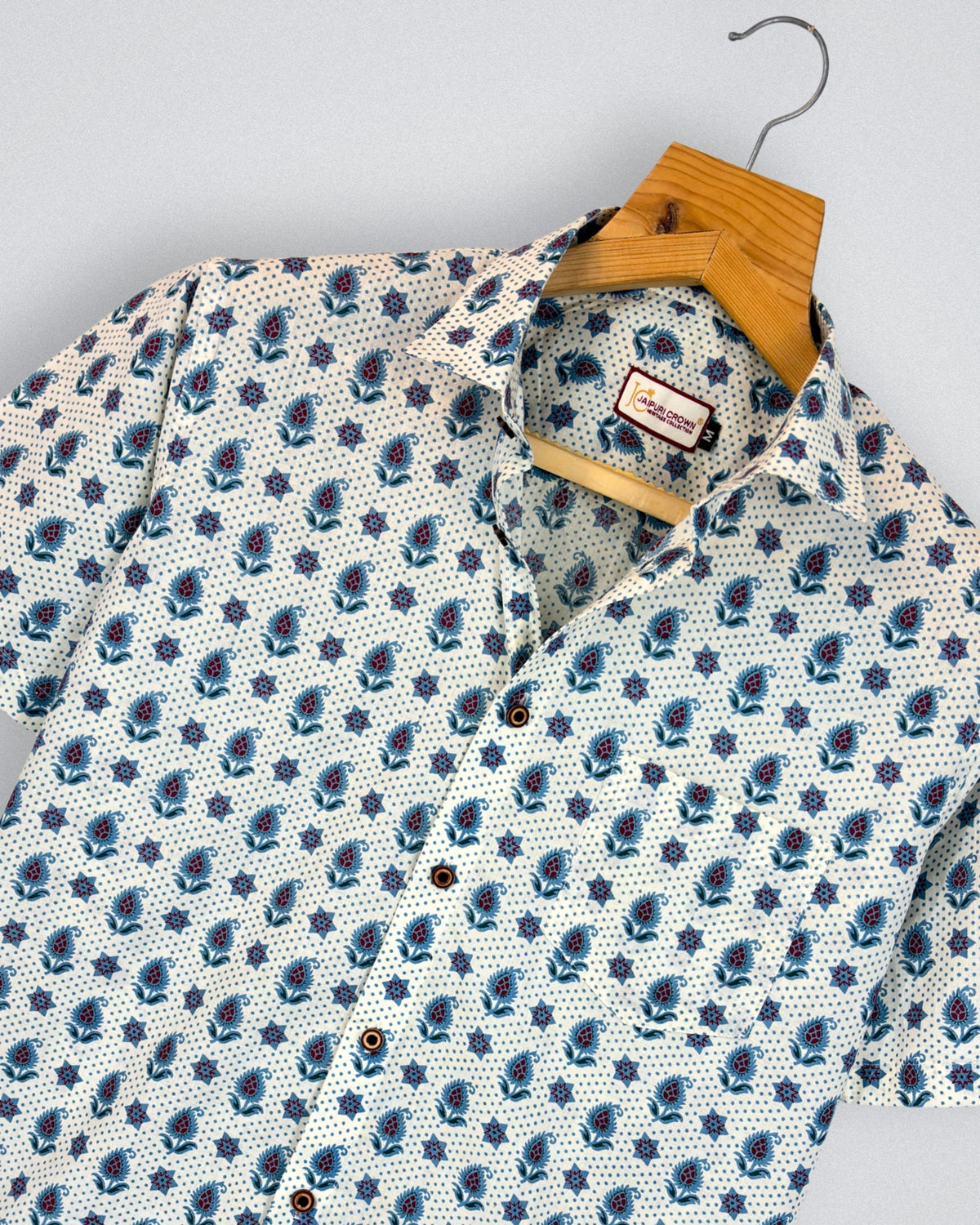 Peacock Dreams – Printed Cotton Half Sleeve