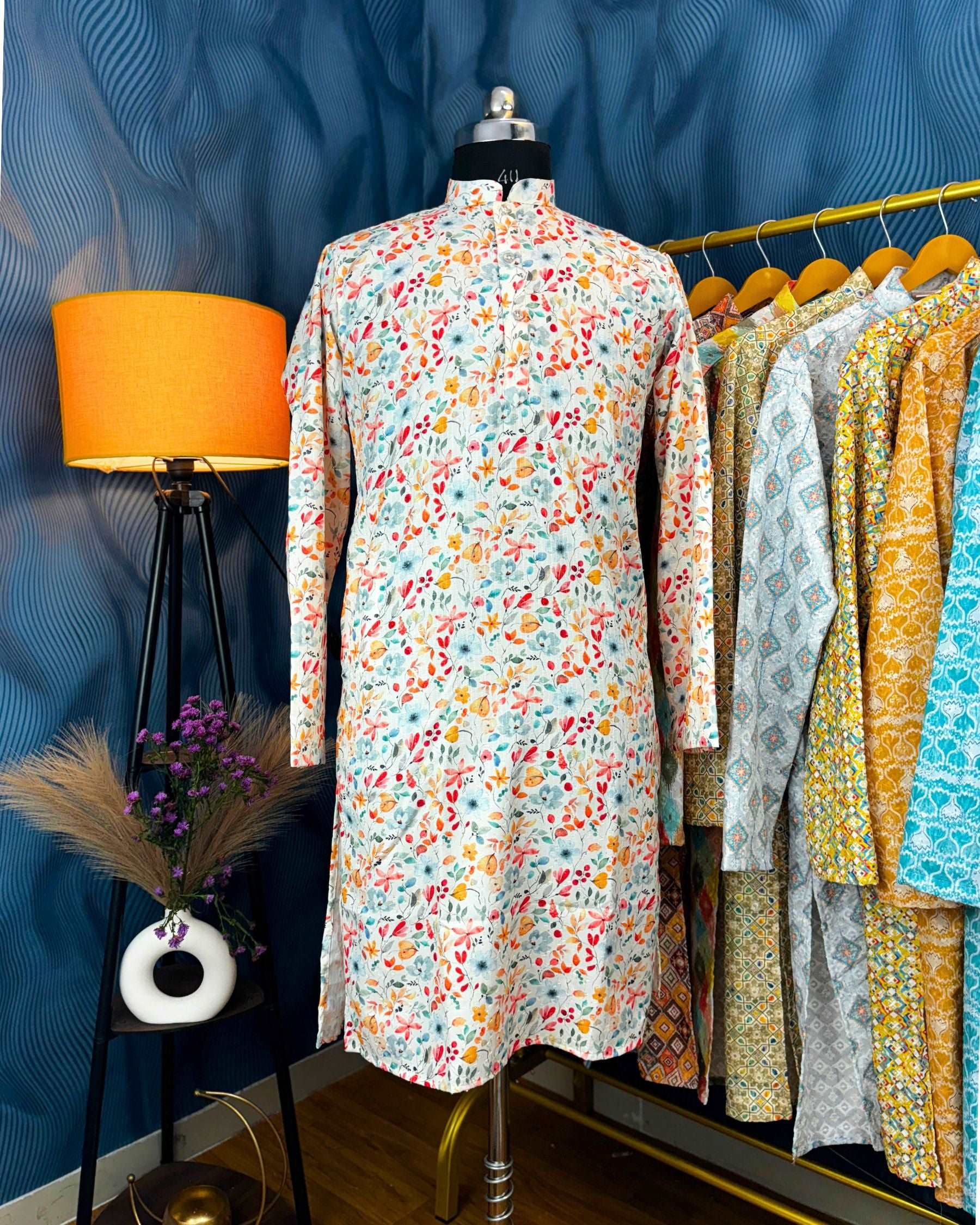 Floral Tranquility Printed Kurta