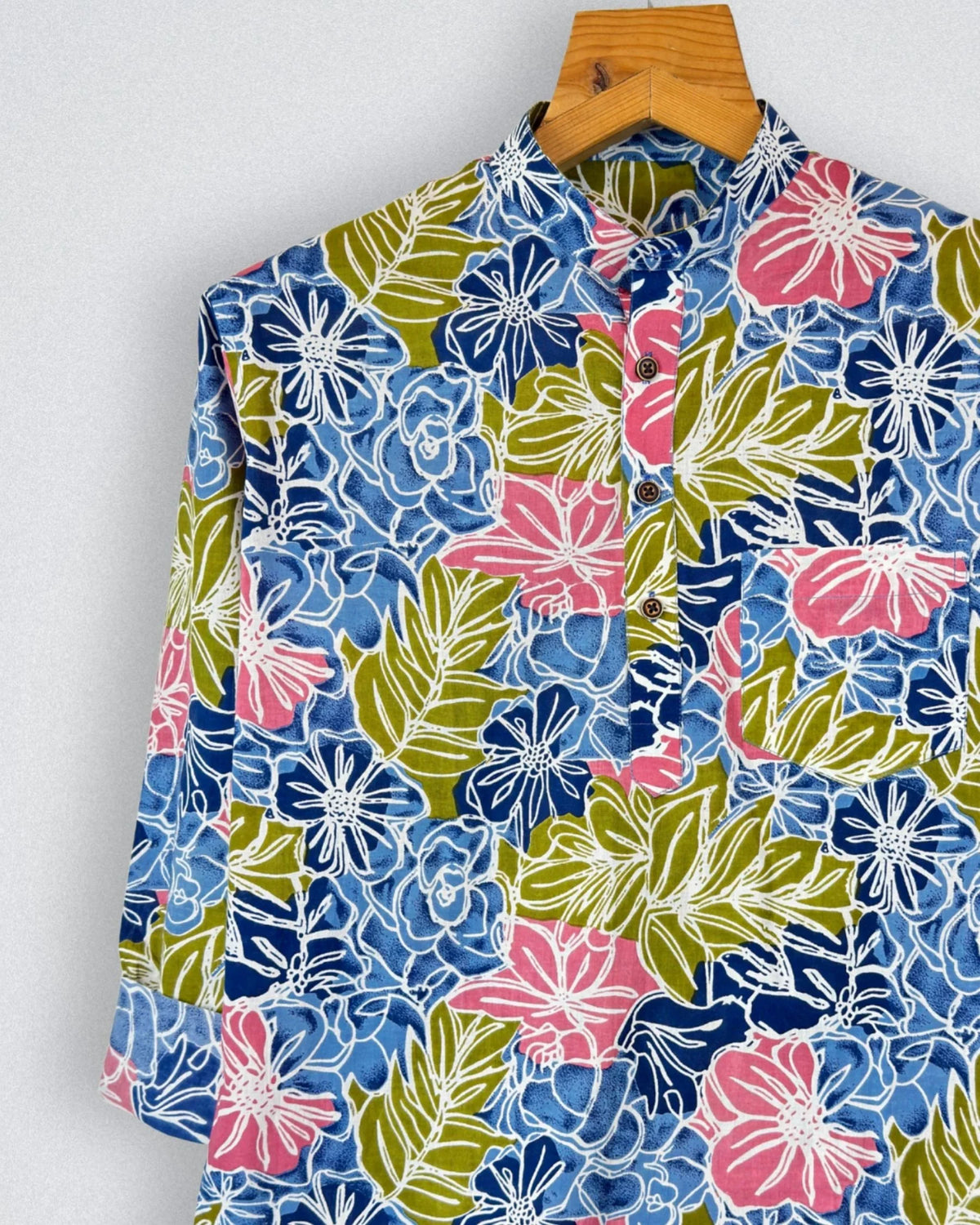 Tropical Vibes – Printed Cotton Short Kurta