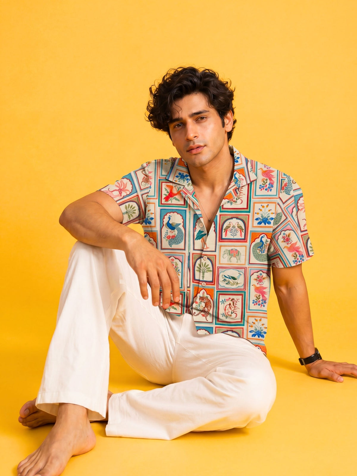 Charm Drip — Digital Printed Cotton Cambric Shirt for Men | Jaipuri Crown