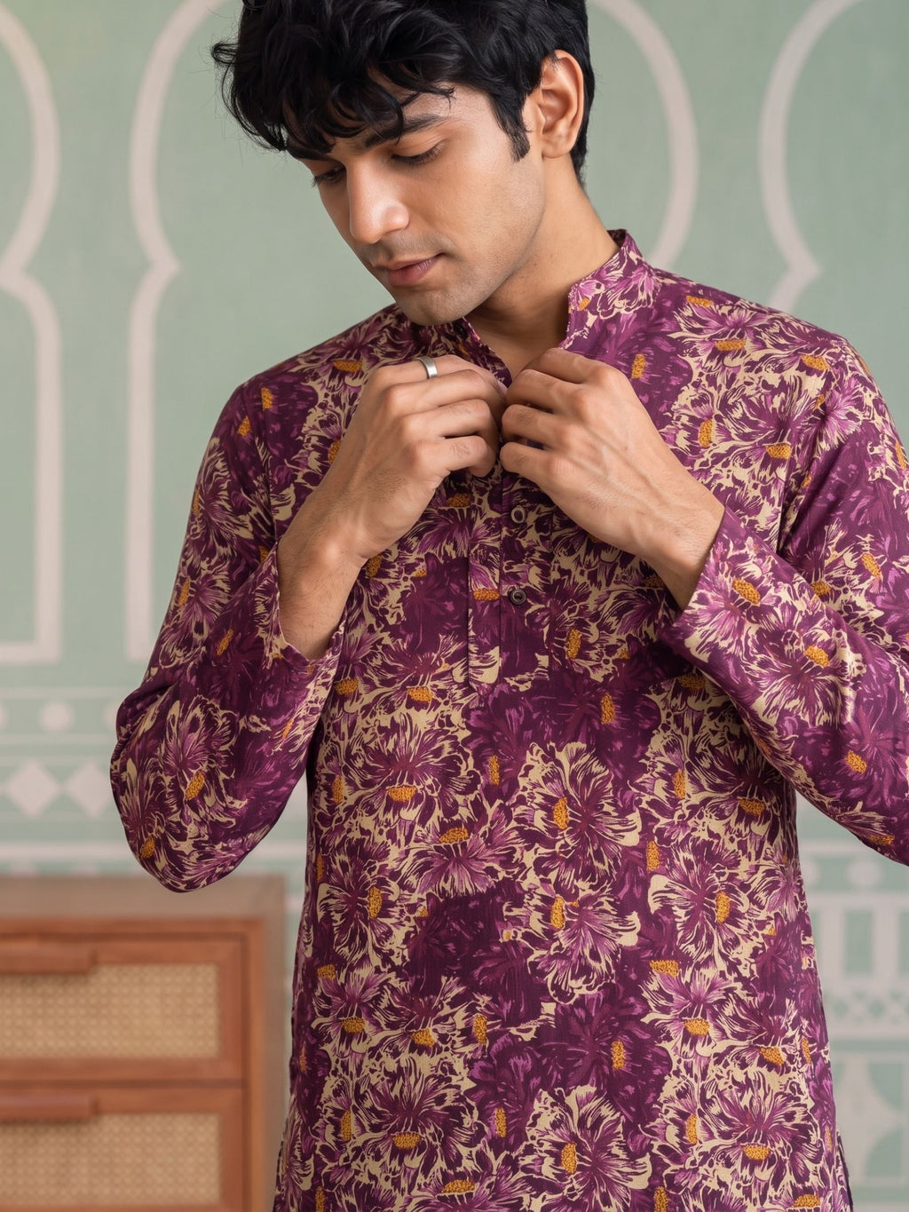 Tropical Vibes – Printed Cotton Short Kurta