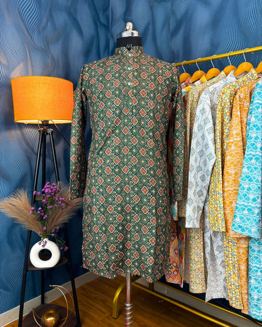 Refined Weave Printed Kurta