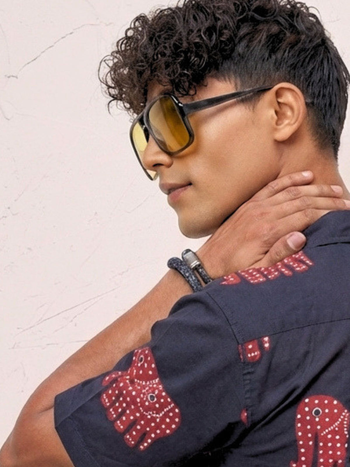 Elegant Dotty – Men's Half Sleeve Cotton Shirt