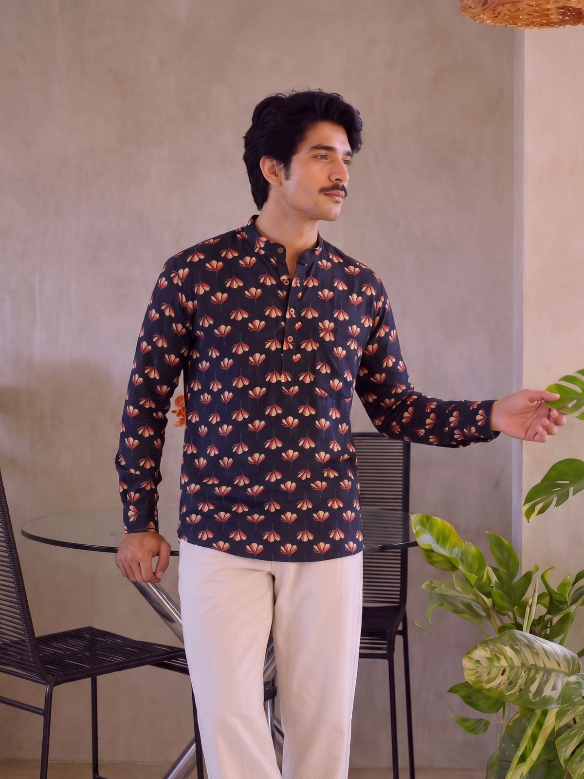 Butterfly Bliss – Printed Cotton Short Kurta
